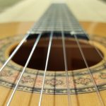 Savarez strings on a flamenco guitar built by luthier Rafael Romero.